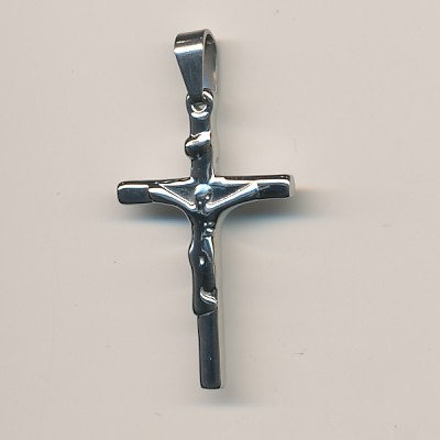 Kors med Jesus - stål vedhæng